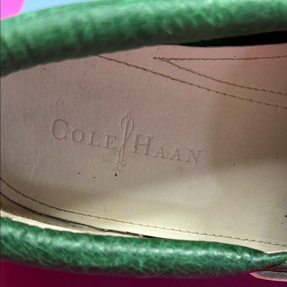 Cole Haan Hayden Tumbled Green Boat Shoes 11.5 - Picture 4 of 8